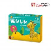 Colectia Animale Salbatice - Girafa - Puzzle 3D - 13 piese foto