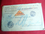 Plic Militar circulat 1936 vigneta triunghiulara ramburs -Posta specialaGermania