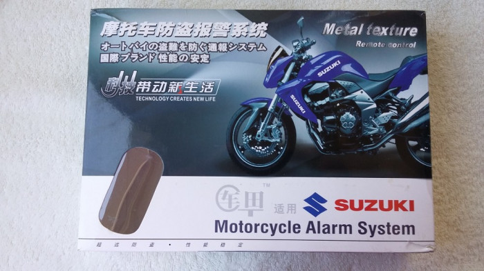 ALARMA MOTOCICLETA SUZUKI , NEFOLOSITA !