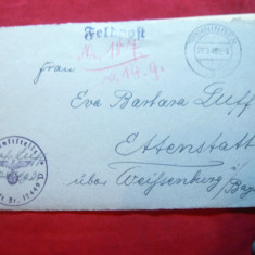 Plic circulat cu Posta Militara Germana 1943 Feldpost ,stamp.spec.militara