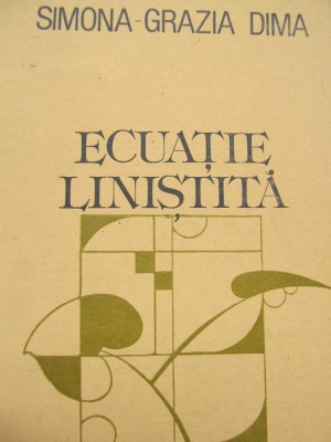 Ecuatie linistita - Simona Grazia Dima foto