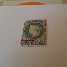 anglia/colonii/st.helena 1871-80 reg.victoria/val. de 6p stampilata/ 120 euro