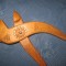 5889-Spargator rustic lemn model sculptat stare buna.