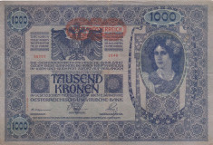 AUSTRIA 1.000 kronen 1902 VF!!! foto