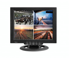Monitor quad cu DVR incorporat, pana la 4 camere simultan, HDMI, BNC, USB, retea foto