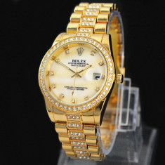 CEAS DAMA ROLEX OYSTER PERPETUAL 1 Gold-PRET IMBATABIL-CALITATEA 1-SUPERB-REDUS foto