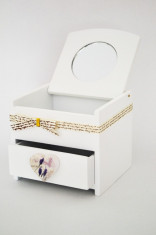 Cutie bijuterii din lemn - Lavender - Produs Nou - LICHIDARE DE STOC foto