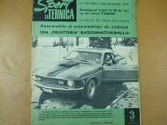 Sport si tehnica 3 / 1970 Tiriac Ciucas aviatie acrobatica automobile Renault foto