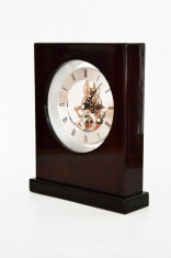 Ceas de birou din lemn - Model Skeleton - LICHIDARE DE STOC foto
