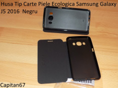 Husa Tip Carte Samsung Galaxy J5 2016 Negru calitate si ieftin la pret foto