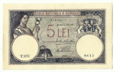 BANCNOTA DE 5 LEI 1928, NOIEMBRIE, STARE FOARTE FRUMOASA !! PRET EXCELENT ! foto