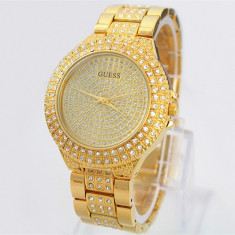 CEAS DAMA GUESS PREMIUM SKY CUFF GOLD&amp;amp;DIAMONDS EDITION-SUPERB-COLECTIE NOUA !! foto