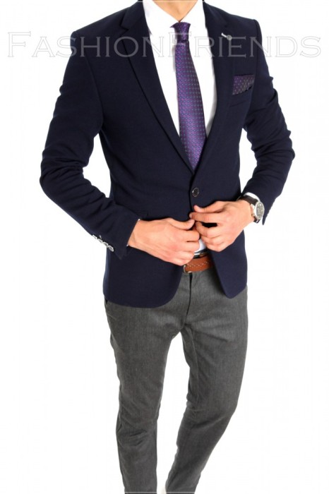 Sacou tip Zara Man bleumarin - sacou barbati - sacou casual elegant- cod 6405 foto mare Sacou tip Zara Man bleumarin - sacou barbati - sacou casual elegant- cod 6405 foto mare