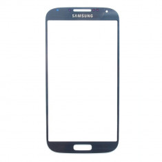 Ecran Geam Sticla Samsung Galaxy S4 Albastru Negru + ADEZIV GRATUIT foto