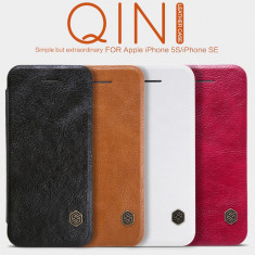 Husa iPhone 5 5S SE Qin Leather by Nillkin Black foto