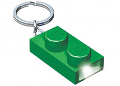 Breloc LEGO cu lanterna placa verde foto