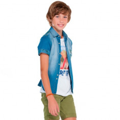 Camasa blugi baieti 6130 (Culoare: albastru, Imbracaminte pentru varsta: 10 ani - 140 cm) foto