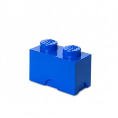 LEGO Cutie depozitare LEGO 1x2 albastru inchis foto