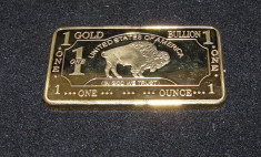 1 Ounce Bullion Bar SUA fals-copie aurit(43) foto