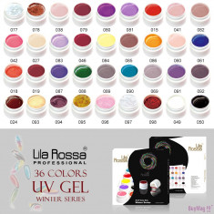 Kit 36 geluri colorate Lila Rossa Winter Series gel color profesionale ! foto