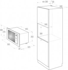 Transport gratuit- Cuptor cu microunde incorporabil Gorenje BM300X foto