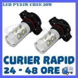 BEC AUTO LED PY24W CREE 50W - SEMNALIZARE POZITIE FRANA, Universal