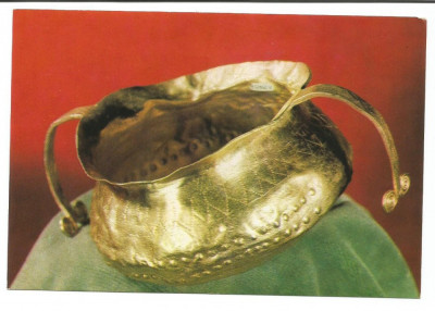 @carte postala(ilustrata)-Vas de aur descoperit la Biia jud Sibiu foto
