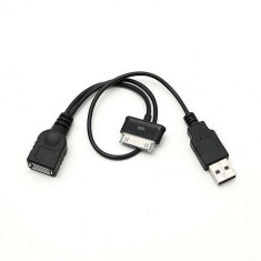 Cablu Adaptor HOST OTG Cu Conectare USB Samsung Galaxy Tab P5220 P5200 P3100 Negru foto