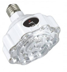 Bec LED 19 leduri cu acumulator si Comutator Acustic foto