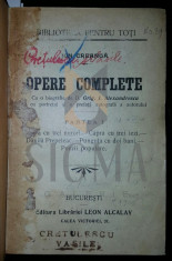 ION CREANGA - OPERE COMPLETE partea I ( cu o notita de Grig. I. Alexandrescu ), 1908 foto