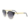 Ochelari model CAT EYE retro rama neagra cu auriu platic cu metal + toc negru, Transparent, Unisex, Wayfarer