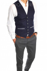 Vesta eleganta casual - vesta barbati - vesta slim fit - cod 6504 foto