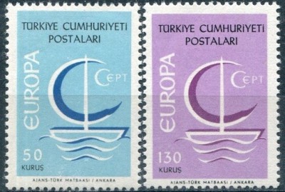 Turcia 1966 - cat.nr.1796-7 neuzat,perfecta stare foto