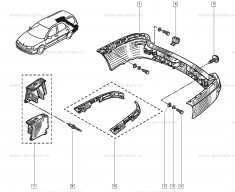 Capac Bara spate OE Renault Laguna 1 Nevada 1993- , capac original 7701045846 foto