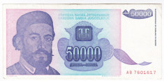 Iugoslavia Serbia 50000 Dinara dinari 1993 foto