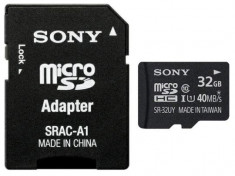 Card memorie Sony SR32UYA microSD 32 GB cu adaptor clasa 10 foto