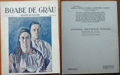 Boabe de grau ; Revista de cultura , Martie , 1933 , an 4 , Cluj , Tara Barsei foto