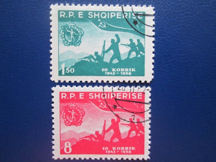 TIMBRE ALBANIA STAMPILATE