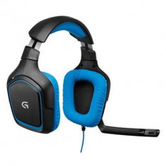 Casti Gaming Logitech G430 Negru-Albastru Pc foto