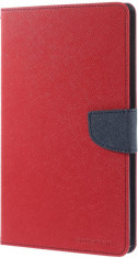 Husa tip carte Mercury Goospery Fancy Diary rosu + bleumarin pentru tableta Samsung Galaxy Tab S 8.4 (SM-T700), Tab S 8.4 LTE (SM-T705) foto
