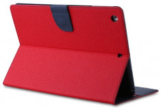 Husa tip carte Mercury Goospery Fancy Diary rosu + bleumarin pentru tableta Apple iPad 2 / 3 / 4 foto