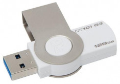 Stick de memorie Kingston DataTraveler 101 128GB G3 USB 3.0 alb+gri foto