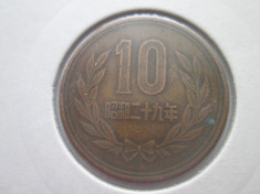 Japonia 10 yen 1954 foto