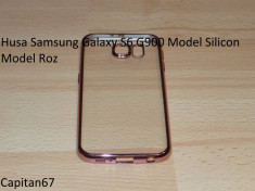 Husa Samsung Galaxy S6 G900 Model Silicon Model Roz foto