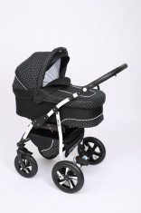 Carucior copii 3 in 1 Baby-Merc Q9 (negru) foto