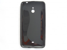 Husa silicon S-line neagra pentru telefon Nokia Lumia 1320 foto