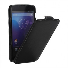 Husa flip neagra (MLC) pentru telefon LG Google Nexus 4 E960 Mako foto