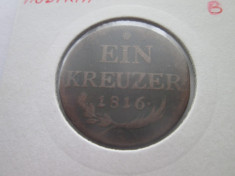 Austria 1 kreuzer 1816(B) foto