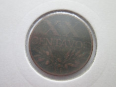 Portugalia 20 centavos 1958 foto