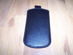 Husa TelOne Special piele neagra pentru telefon Sony Ericsson Xperia Neo (MT15i) / Xperia Neo V (MT11i) foto